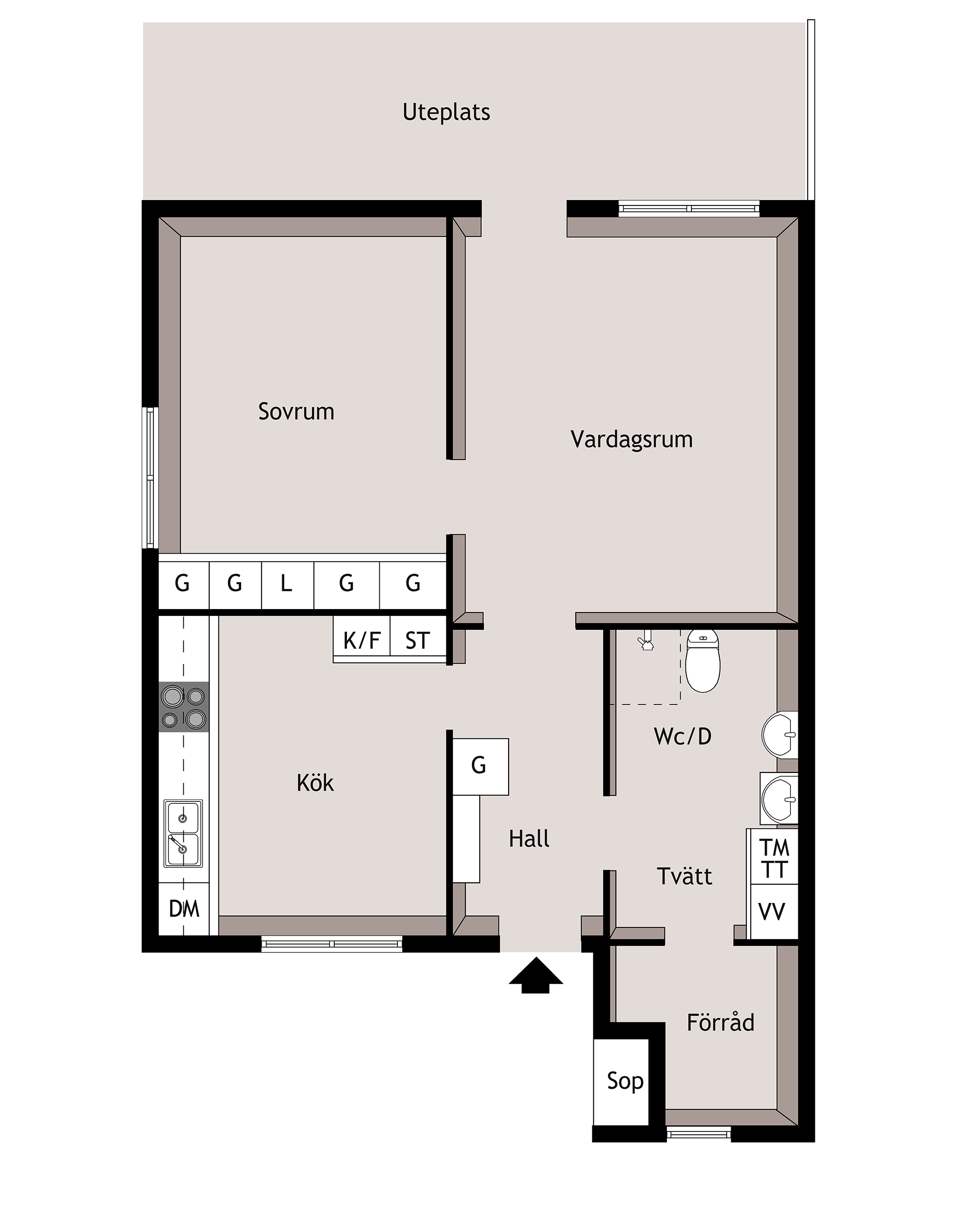 Lindevik/Ytterskärsvägen planlösning